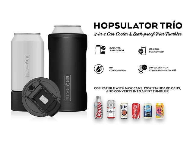BrüMate Hopsulator Trio 3-in-1 Insulated Can Cooler