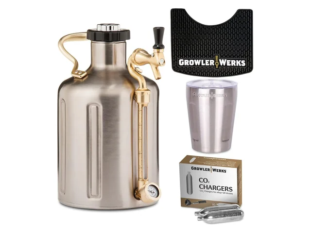 GrowlerWerks uKeg 128 Vacuum-Insulated Half-Gallon+ Growler