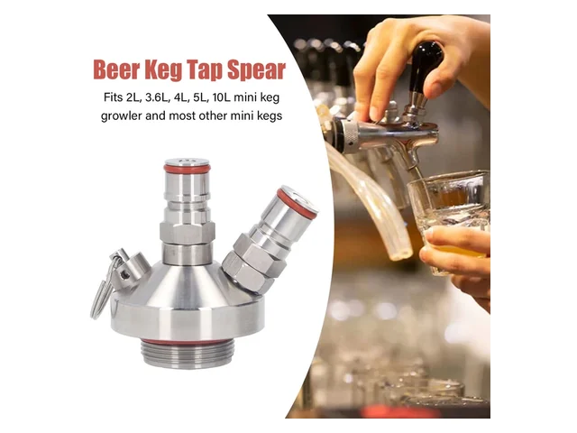 Stainless Steel Mini Keg Ball-Lock Dispenser Spear & Faucet Kit