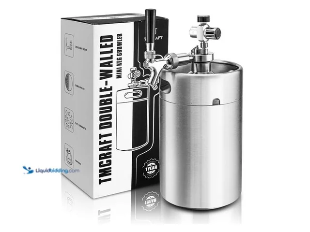TMCRAFT 128 oz Double-Wall Vacuum Insulated Beer Growler